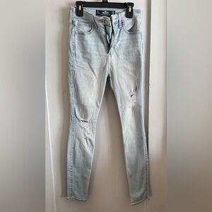 Hollister Light Blue Distressed Women's Skinny Jeans